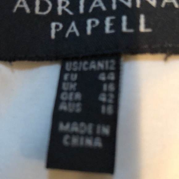 Adrianna Papell size 12 cream white & black dress with cut out at neck NWT - Picture 5 of 16